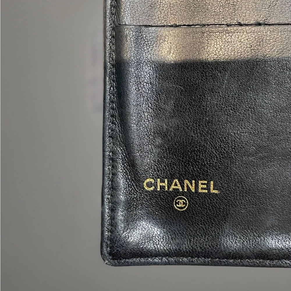 SOLD Vintage Chanel CC Black Caviar Leather Continental Long Wallet Clutch - Picture 12 of 16